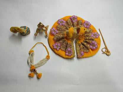 🧡✨ Laddu Gopal Ji Shringar Dress 👑 | Velvet Floral Design  | Janmashtami Special 🕉️