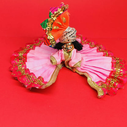 Laddu gopal pink dress