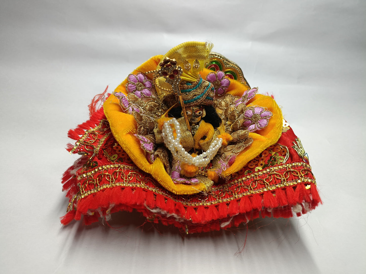 🧡✨ Laddu Gopal Ji Shringar Dress 👑 | Velvet Floral Design  | Janmashtami Special 🕉️