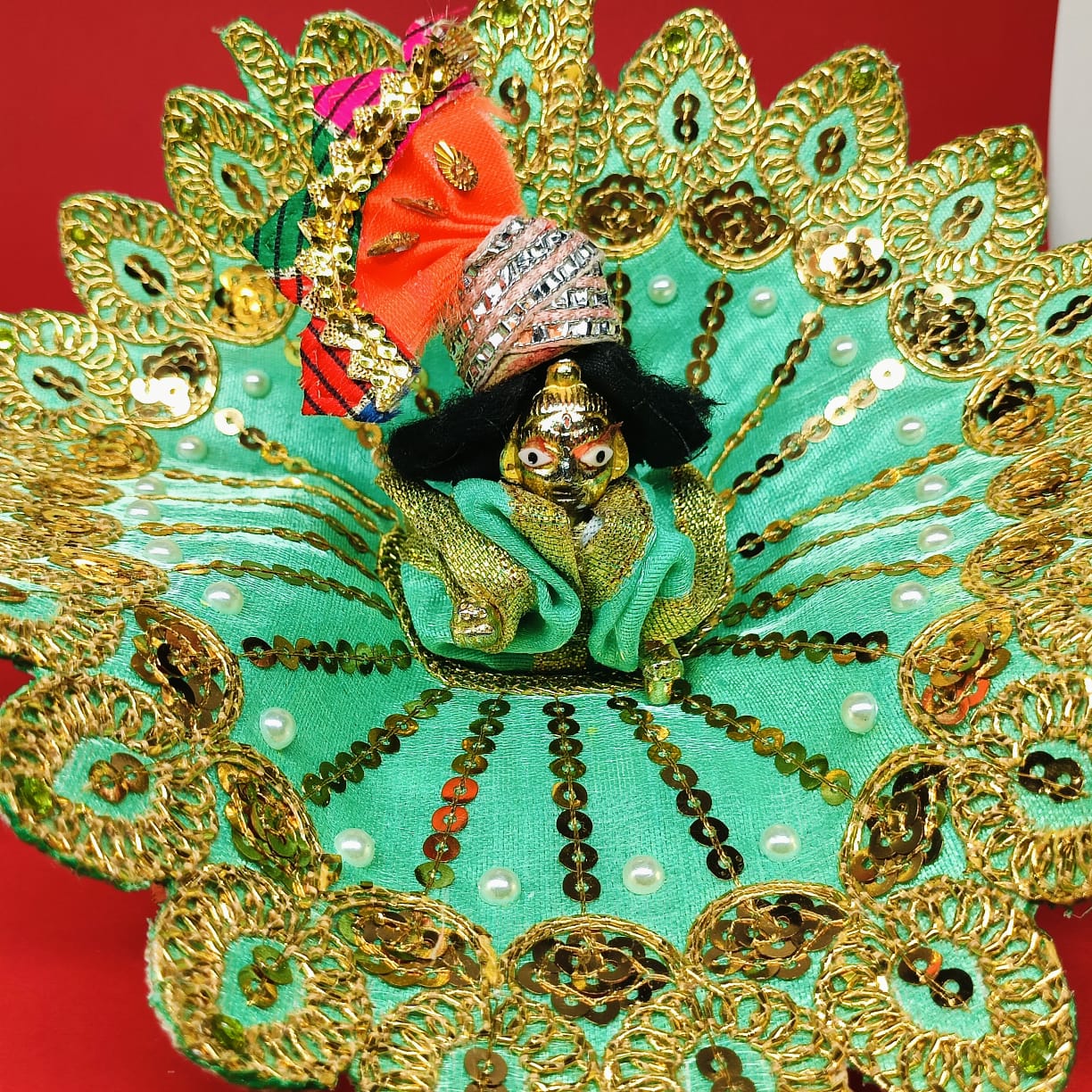 Light green laddu gopal dress free night dress 👚🩳